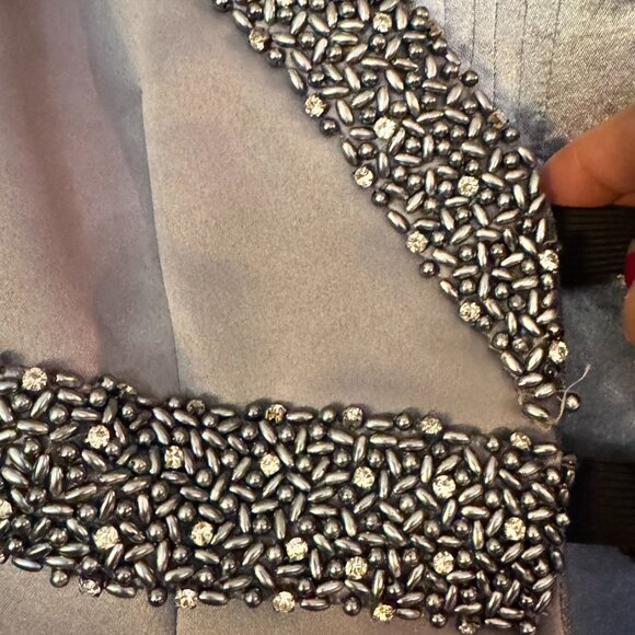 Grey satin ball gown, truly epic! Drunk purchase, my regret, your win! - Picture 7 of 11